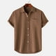 thumbnail image 1 of pstuiky Camisa de manga corta para hombre, Camisa hawaiana informal de manga corta con cuello vuelto y botones para hombre camisas casuales para hombre xxl, 1 of 9