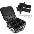 thumbnail image 4 of FORMRS Travel Makeup Bag Large Capacity Train Case Cosmetic Organizer with Adjustable Dividers, Dark Floral, 4 of 8