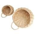 thumbnail image 2 of MLINS 8 PCS Straw and Willow Basket Wicker Flower Pots Flower Wall Hanging Flowerpot Hanging Basket Rustic Rattan Hanging Wall Basket(Original ), 2 of 8