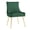 Green, variant on PEKKO HOME Velvet Dining Chairs Set of 4, Upholstered Dining Room Chair with Pleated Back & Pull Handle, Modern Kitchen Chair with Gold Legs, Black