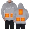 thumbnail image 5 of Wangmeiwg Women's Sweatshirts Women's Heated Pullover Hooded Sweatshirt for Winter - Unisex Warming Hoody with 5 Heating for Outdoor Comfort Grey XL, 5 of 5