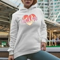 thumbnail image 2 of I Hate You Less Than Other People, Retro Valentine's Day Art Merch Gift, White Hooded Sweatshirt or Hoodie, 2XL, 2 of 5