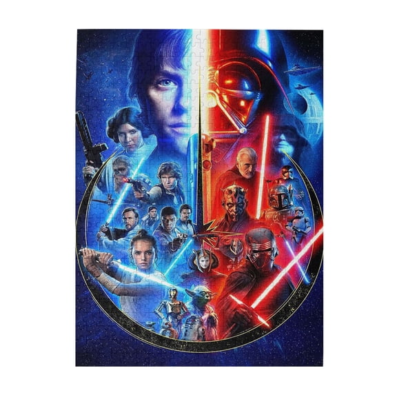 Star Man-dalorian-War Wooden Picture Puzzle 500 Piece Jigsaw Puzzle for Adults Challenging Puzzle Game Gifts