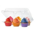 thumbnail image 3 of Bits N Things Cupcake / Muffin Container 6 Compartment High Dome Hinged OPS Plastic (40 Count), 3 of 5