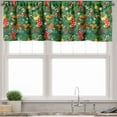 thumbnail image 3 of Ambesonne Christmas Valance & Curtain, Xmas Accessories Pine, 55"x45", Dark Green Brown and Red, 3 of 7