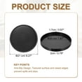 thumbnail image 2 of Uxcell Wooden Serving Tray Round Decorative Platter for Serving Food and Drinks with Stylish Design Black 8.3 Inch, 2 of 6