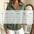 thumbnail image 3 of Hurxie Womens Oversized V Neck Fleece Sweatshirt Casual Long Sleeve Sweatshirts Collared Pullover Sweatshirts, 3 of 7