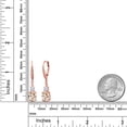 thumbnail image 6 of Gem Stone King 18K Rose Gold Plated Silver Morganite Peach and Moissanite Dangle Earrings for Women with Lab Grown Diamond (3.69 Cttw, Oval 9X7MM), 6 of 6