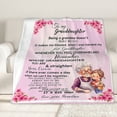 thumbnail image 5 of Love Letter to My Granddaughter Throw Blanket Granddaughter Gifts from Grandma Birthday Gifts for Granddaughter Lightweight Flannel Warm Soft Blanket Gift for Girl Women for Home Sofa 30"x40"for Baby, 5 of 6