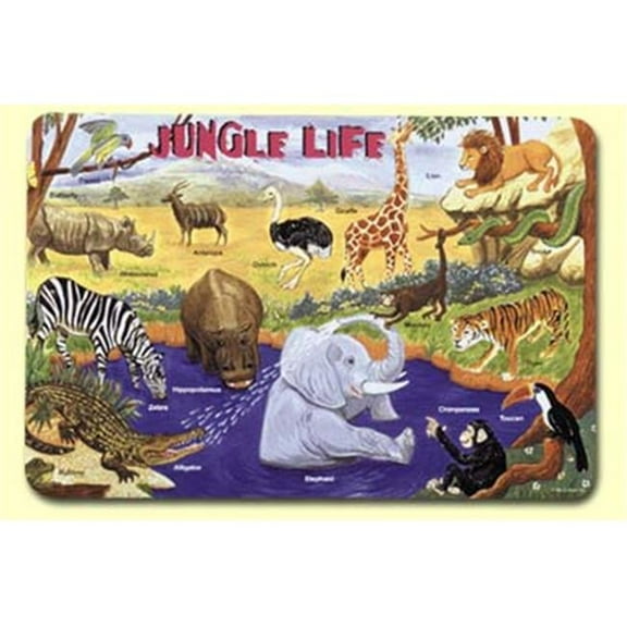 Painless Learning  Jungle Life Placemat - Pack of 4