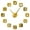 Gold,27inch, variant on Frameless Communication Software Sign 3D DIY Wall Clock Self Adhesive Quiet Sweep Modern Fashion Home Decoration Clock Watch(Black,27inch)