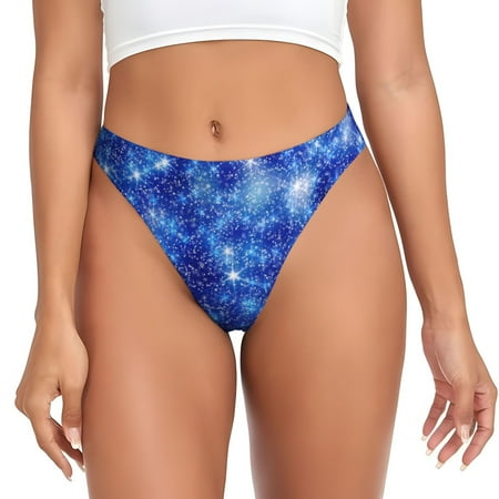 Thongs for Women - Blurred Star Snow Christmas No Show Seamless Womens Thongs Underwear  Breathable G String Thongs for Women  Ladies Stretch Low Rise Thong Bikini Panties Briefs