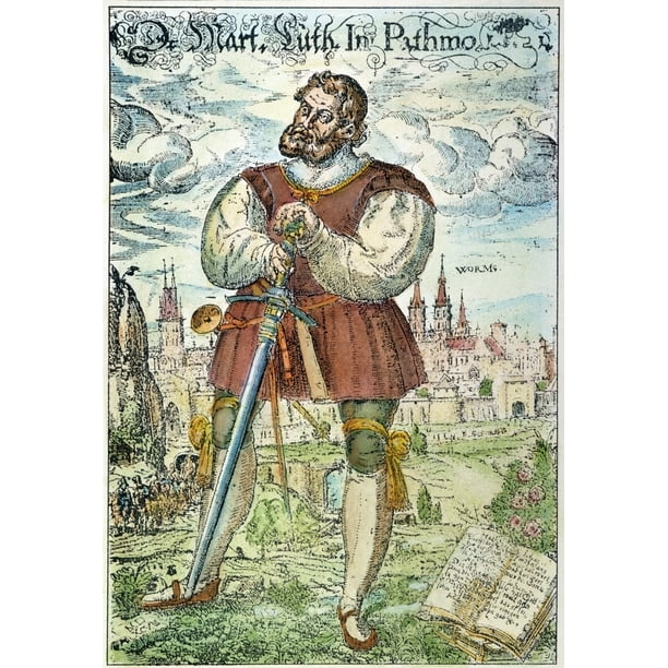 Martin Luther 14 1546 Ngerman Religious Reformer Luther As A Knight Before The City Of Worms In 1521 Etching 1598 By Walmart Com