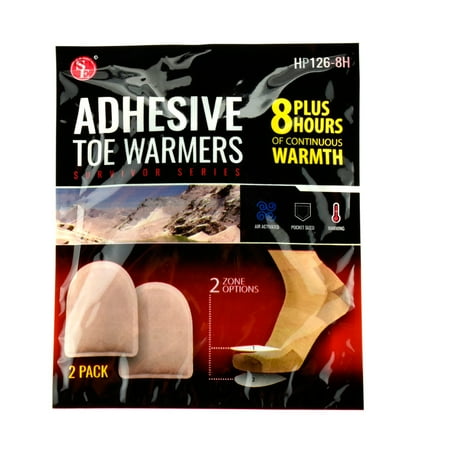 8 Pairs Adhesive Back Toe Foot Warmers 8 Hour Pure Heat Air Activated Exp