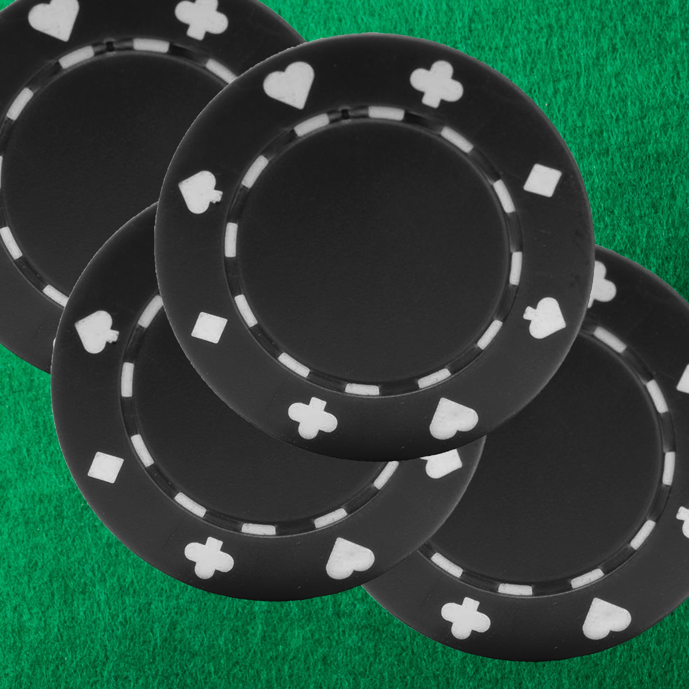 Poker Chips a– 50-Piece Set poker chip of 11.5-Gram Blackjack Chips with Suited Design - Made of Comp