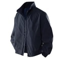 thumbnail image 4 of Baggy Jacket Jerdar Men's Stand Collar Jacket Full Zip Up Pockets Polyester Solid Color Spring Fall Casual Commute Work Everyday Basic Lightweight Coat Outerwear, 4 of 9