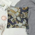 thumbnail image 2 of PRATYUS  Throw Pillow Covers Cases for Couch Sofa Home Decor Vintage Floral Leaves Navy Blue 12x12in, 2 of 5