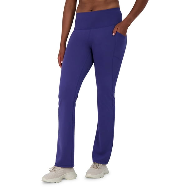 Reebok Women's Everyday High Waist Flair Bottom Yoga Pants with Pockets ...