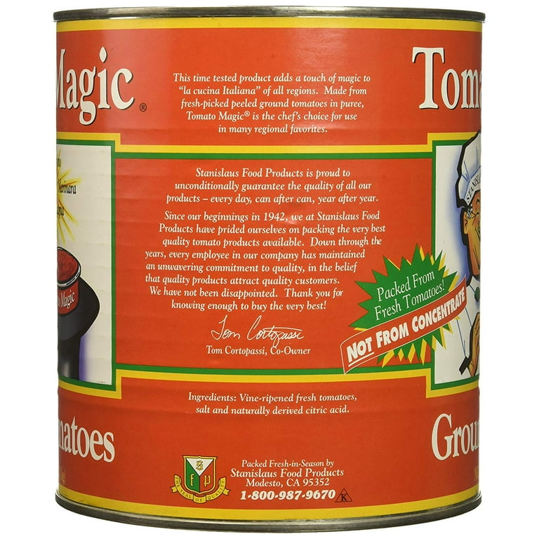 Tomato Magic Ground Tomatoes No. 10 - NOT From Concentrate - 6 LB