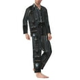 thumbnail image 2 of Gaeub Fantasy Medieval Weaponry Mens Pajamas Set Mens Sleepwear with Long Sleeve Top & Bottoms PJs-Medium, 2 of 7