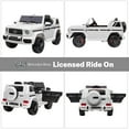 thumbnail image 2 of Battery Powered Cars for Kids, Licensed Benz 12 Volt Ride On Toys for Kids, Electric Ride On Car with Remote Control, 3 Speeds, LED Light, White, 2 of 9