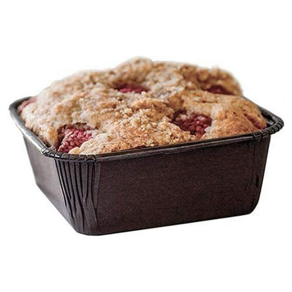 Novacart OP80X80X35 Brown Ecos Disposable Square Baking Mold 3-1/8 Inch x 3-1/8 Inch Bottom x 1-1/2 Inch High - Pack of 20