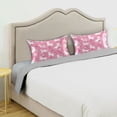 thumbnail image 5 of Haosy Satin Pillowcase for Hair and Skin Standard Cooling Silk Pillow Case with Envelope Closure White Dogs on Pink Grass 20"x26", 5 of 9