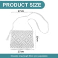 thumbnail image 2 of Bolso cruzado tejido a mano para mujer, bolso de hombro de playa de verano, bolso tejido de ganchillo de algodón hecho a mano, bolso con borla, 2 of 5