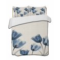 thumbnail image 2 of Blue Spring Floral Full Size Down Alternative Comforter, Lightweight Comforter Quilt Bedding Set with Pillow Shams Tulip Summer Botanical All Seasons Bed Comforter Duvet Insert 78"x90", 2 of 7