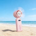 thumbnail image 6 of JZCHUNTOY Ice Sensation Handheld Fan, Portable Wearable Neck Hanging Design, Digital Display, Strong Airflow, Rechargeable Mini Fan for Outdoor Activities, Travel, Camping, Office and Daily Use, 6 of 7