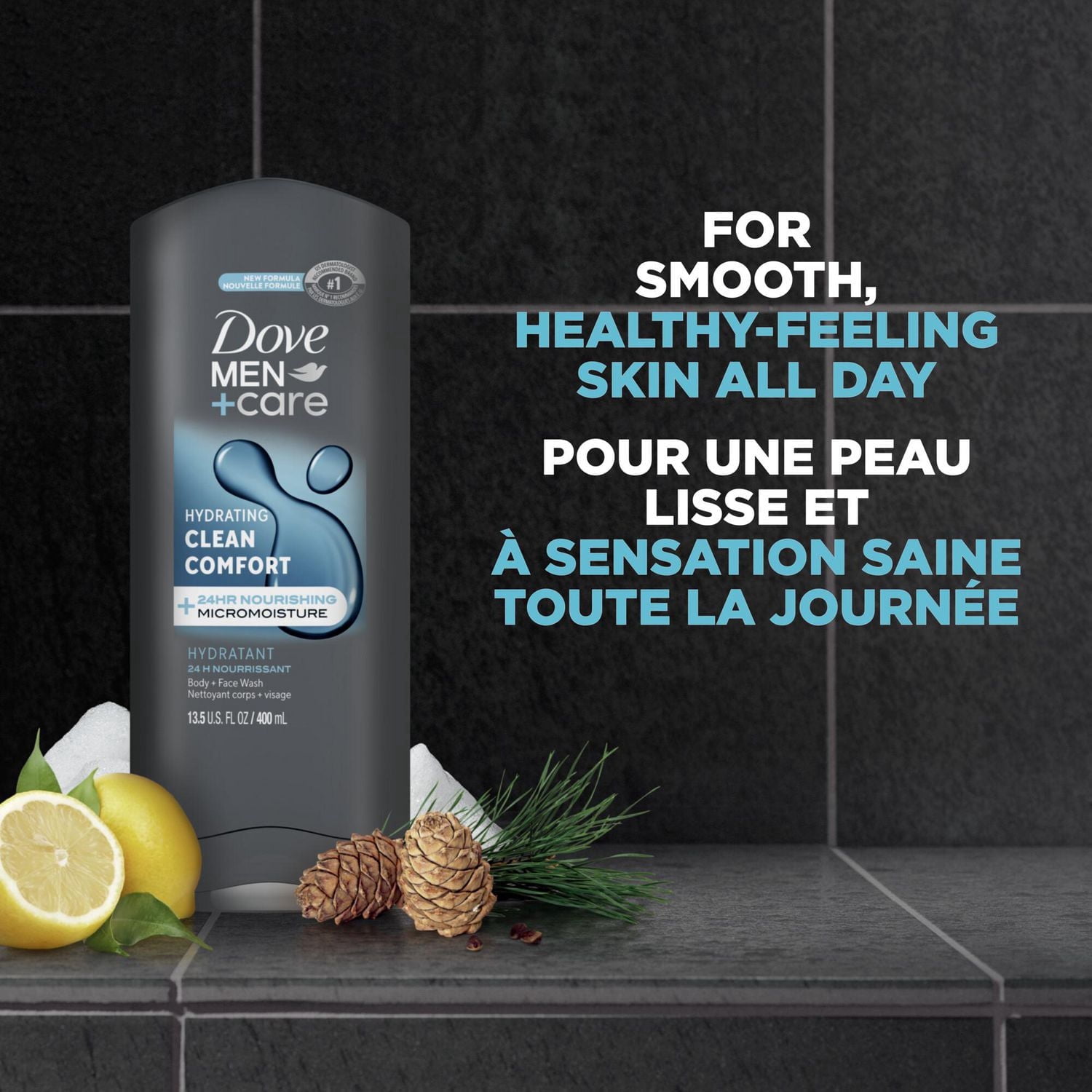 Dove Men Care Clean Comfort Body and Face Wash with 24hr Nourishing Micromoisture Technology