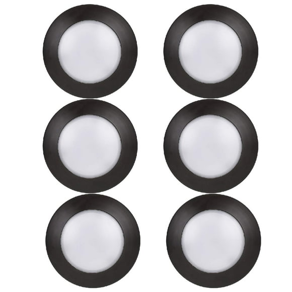 LUNABODE 4/6 Inch Dimmable LED Flush Mount Ceiling Lights - Pack of 6 | 16.5W/2700K | Stylish Ceiling Light Fixture for Hallway, Kitchen, Dining Room, Bathroom - Warm White