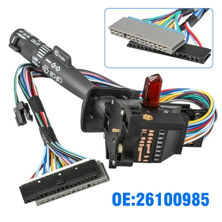 - TSV Multi-Function Combination Switch Assembly | Turn Signal, Wiper, Washers, Hazard Switch, Cruise Control for Chevy OE 2330814 26100985 26036312