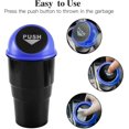 thumbnail image 3 of Automotive Cup Holder Garbage? Mini car Trash can, Small Automatic Portable Trash can with lid, for car Home Office (Blue), 3 of 10