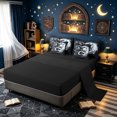 thumbnail image 4 of meiyoeat Yin Yang Dragon Full Size Bedding Sets for Boys, Frost Magic Animal Full Size Bed in a Bag, Black White, Black Reversible, 7-Piece, 4 of 5