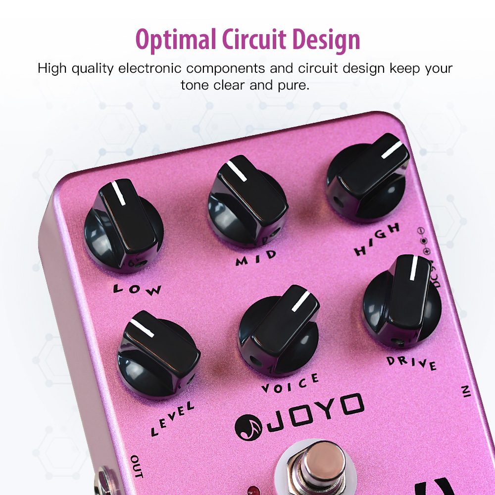 JOYO JF-16 British Sound Vintage Overdrive Guitar Effect Pedal Rock Amp True Bypass