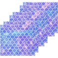 thumbnail image 3 of Coolnut 12x12Inx6 Sets) Reusable Soft Face Towel, Kitchen Hand Towel Bathroom Absorbent Towel, Gym Hotel Spa-Pretty Mermaid Scales Washcloth Gift, 3 of 7