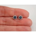 thumbnail image 3 of Women's Stud 14K White Gold Plated Silver 2.50 Ct Round Lab Created Blue Sapphire, 3 of 3