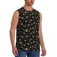 thumbnail image 2 of Fotbe Gold Dog Paw Men's Camiseta sin Mangas Estampada para Hombres, Playera Casual para Gimnasio, Entrenamiento, Playa-Medium, 2 of 7