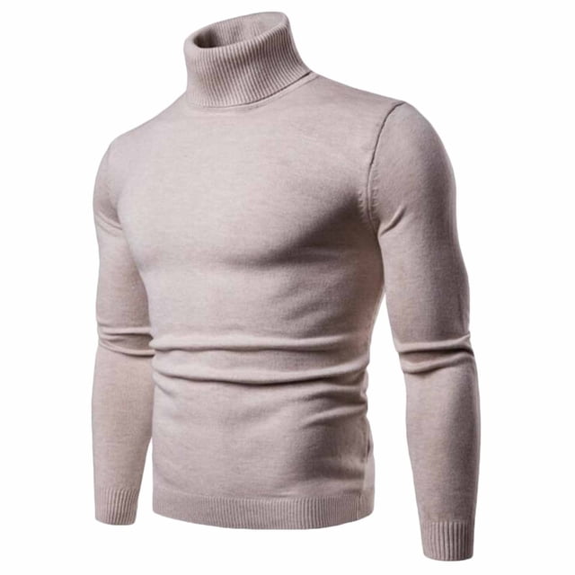 TIMIFIS Men Turtleneck Sweaters Casual Solid Pullover Trim Base Knit Keep Warm Sweater Blouse pring