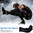 thumbnail image 7 of Ludolm 2 Pairs Arm Sleeves Warmer Cycling Thermal Warmer Sleeves Arm Winter Cover with Thumb Holes for Men Women, 7 of 7