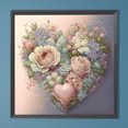 thumbnail image 1 of Cuadros Decorativos 5D bricolaje taladro redondo completo diamante pintura flor Kit hogar decoración artesanía (LP448) Wdftyju  embutido en tela, 1 of 1