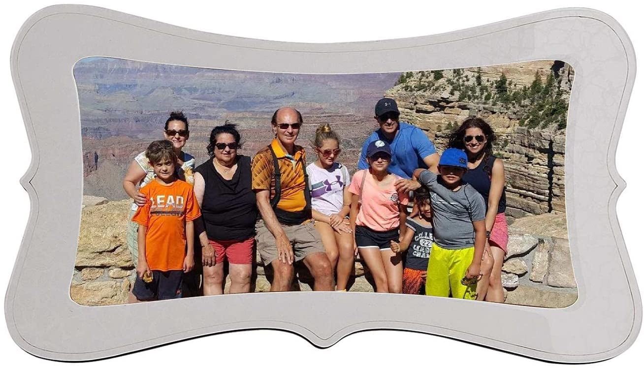 Custom Photo Slate Plaque - Personalized Rock Picture Frame For Wedding, Birthday, Valentine's Day | Heart & Round Stone Photo Gift