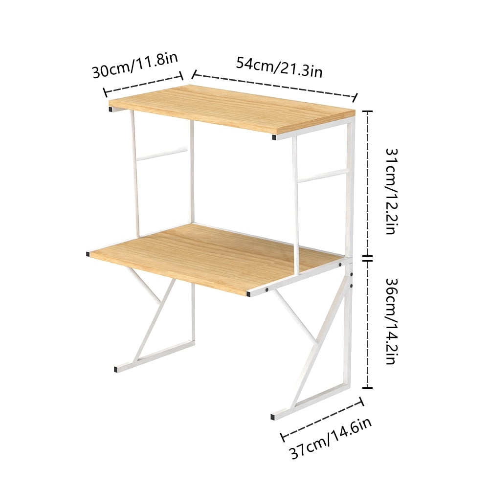 Ansley&HosHo Microwave Oven Stand Kitchen Baker's Rack 2-Tier