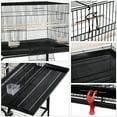 thumbnail image 4 of Renwick 47'' Flight Cage with Rolling Stand Slide-out Tray, Black, 4 of 10