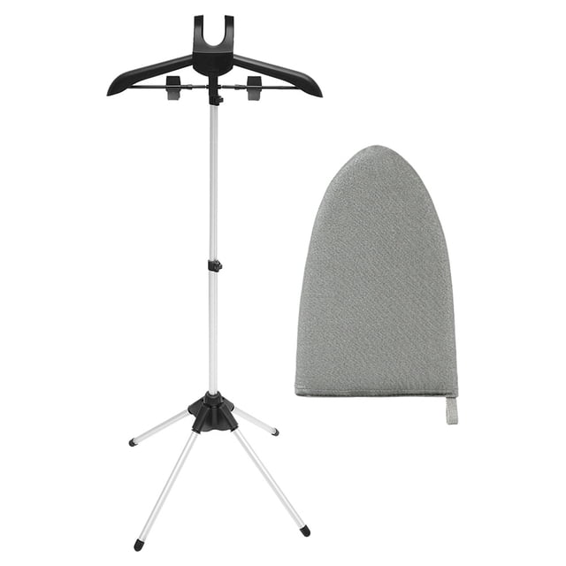 1 juego de percha plegable para vaporizador de ropa, tendedero ajustable con tabla de planchar