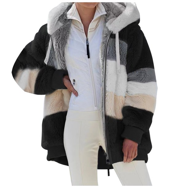 Chaqueta corta con capucha de felpa suelta de otoño invierno para mujer Ndcxsfigh Para estrenar