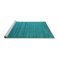 thumbnail image 2 of Ahgly Company Machine Washable Indoor Round Abstract Turquoise Blue Contemporary Area Rugs, 7' Round, 2 of 4