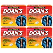 Doan's Extra Strength Pain Reliever, Caplets 24 ea (Pack of 4)