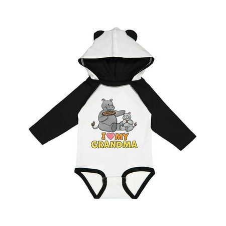 

Inktastic I Love My Grandma Hippos Gift Baby Boy or Baby Girl Long Sleeve Bodysuit